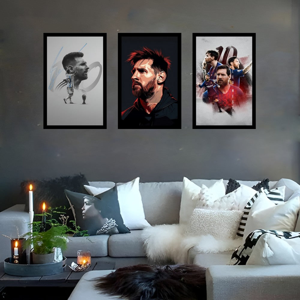 The Magic of Messi | Set of 3 Motivational Frames