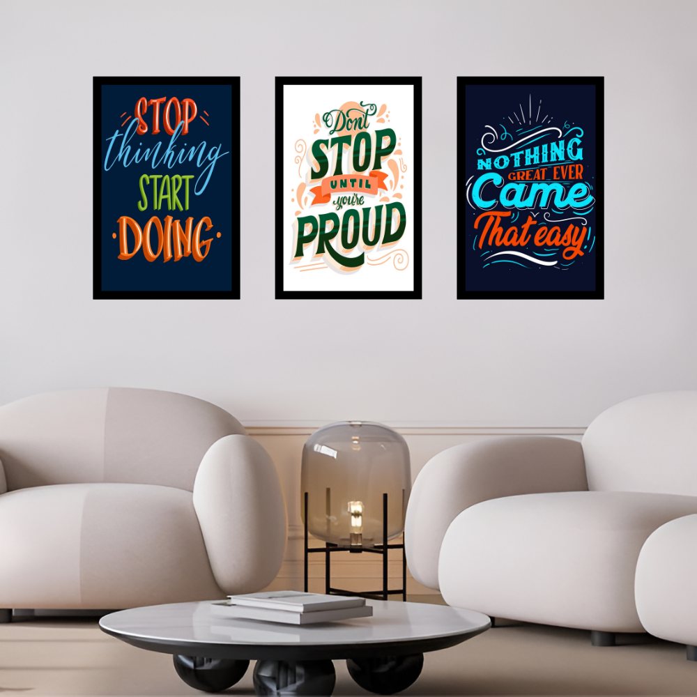 Vision of Victory Set of 3 Motivational Frames Decoria Frames