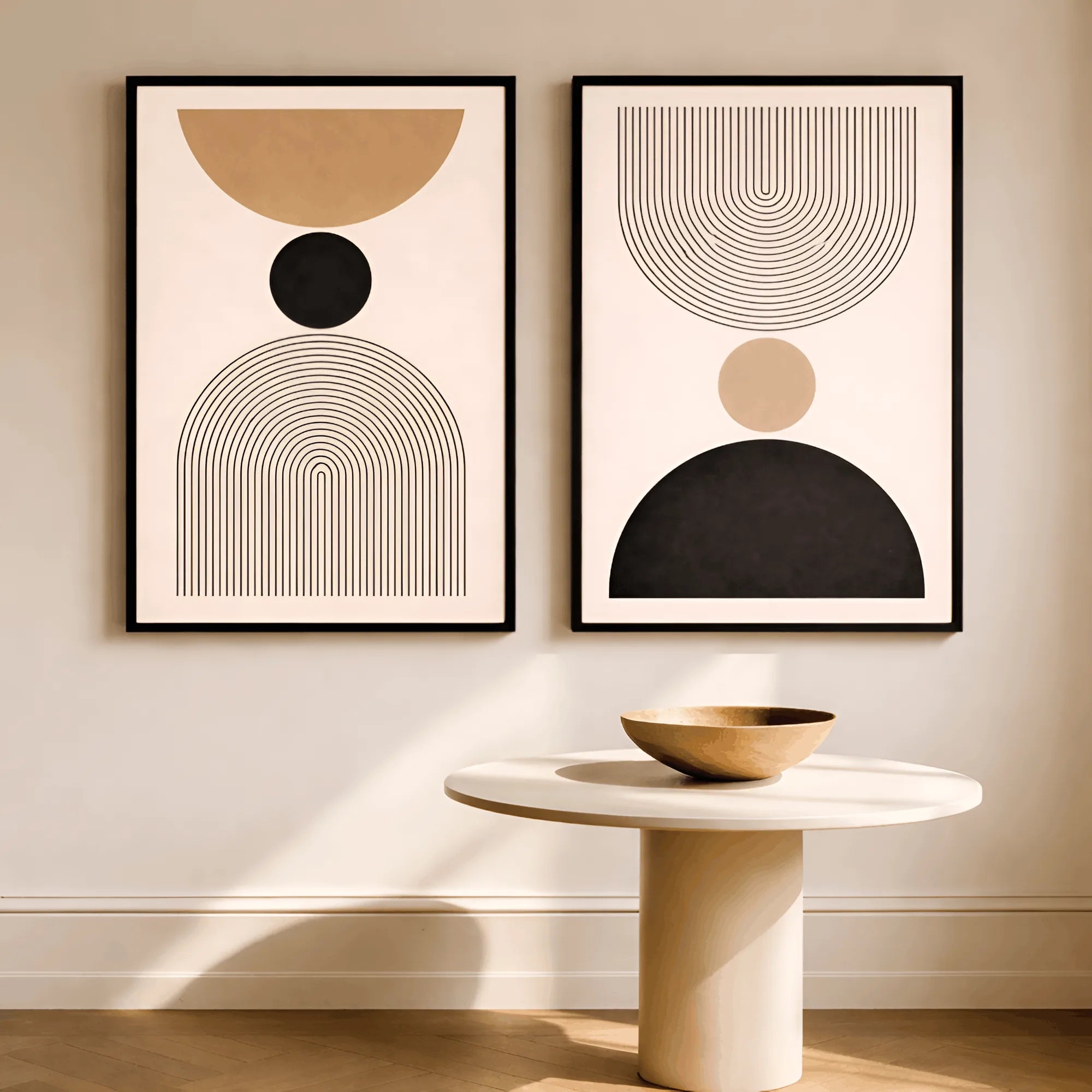 Neutral Balance – Minimalist Abstract Wall Frames (Set of 2)