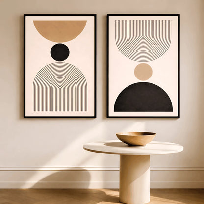Neutral Balance – Minimalist Abstract Wall Frames (Set of 2)