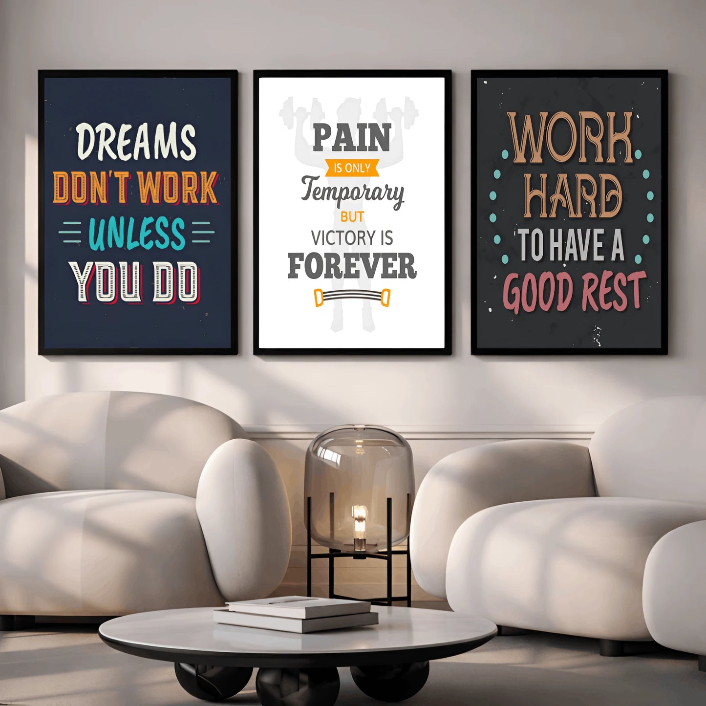 Earn Your Rest | Set of 3 Grit-Fueled Motivational Frames