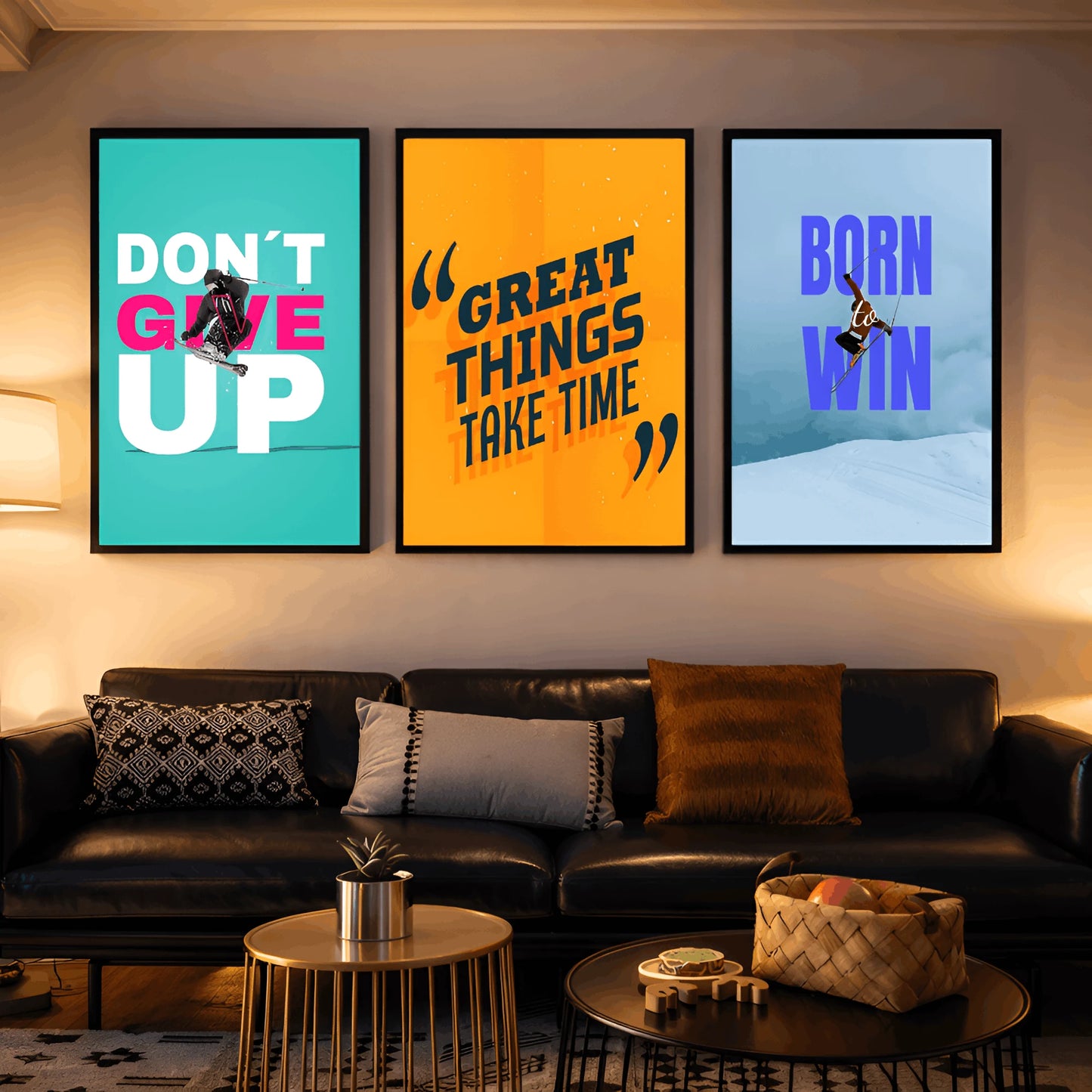 Ignite Your Passion | Set of 3 Motivational Frames