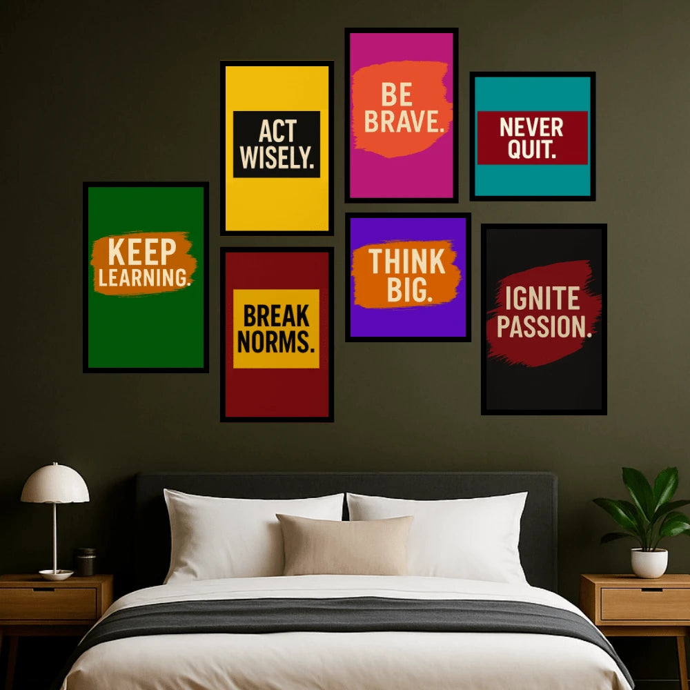 VisionFuel | Bold 7-Frame Wall Set