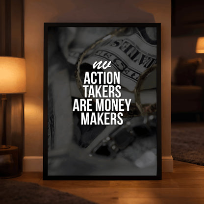 Make Moves, Make Money | Motivational Wall Frame
