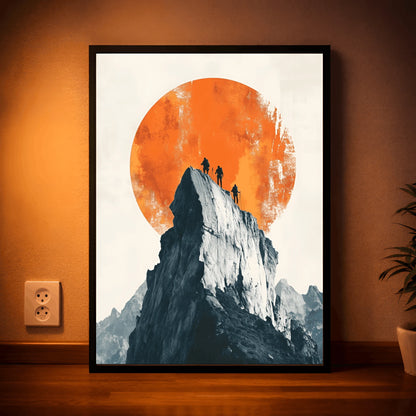 Peak Pursuit – Adventure Mountain Wall Frame