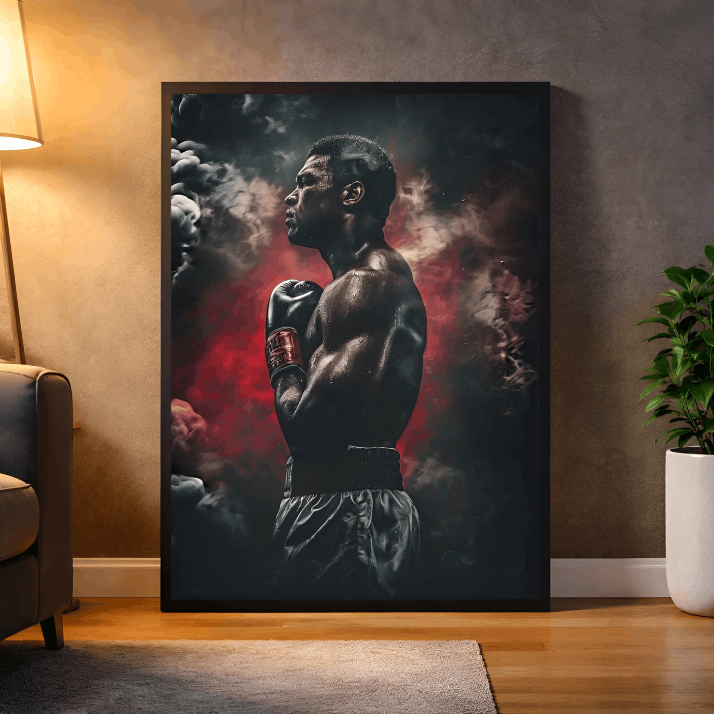 Champion Mindset – Boxing Warrior Wall Frame