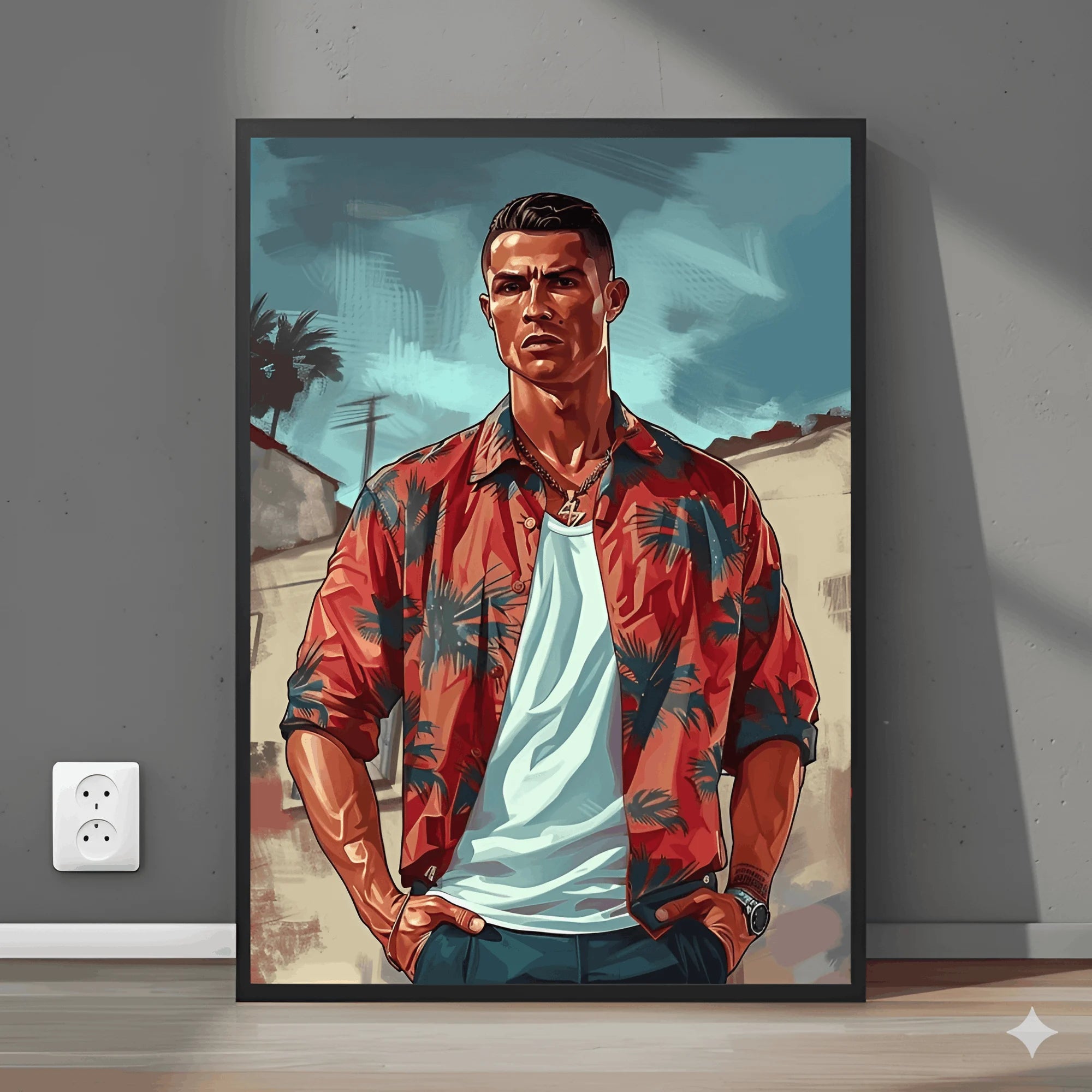 CR7 Icon – Modern Football Legend Wall Frame