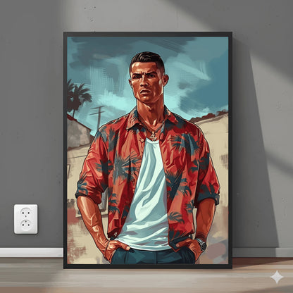 CR7 Icon – Modern Football Legend Wall Frame