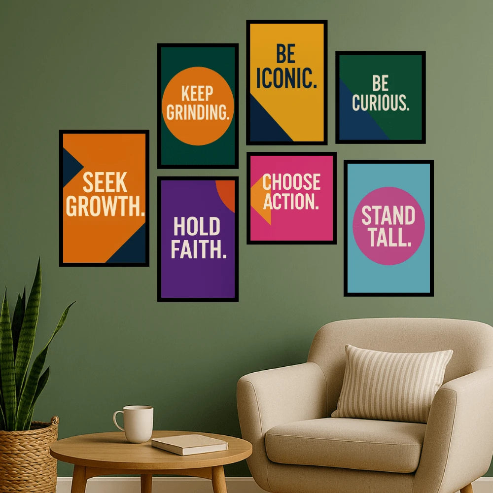 Power Pieces – 7-Frame Motivational Wall Set