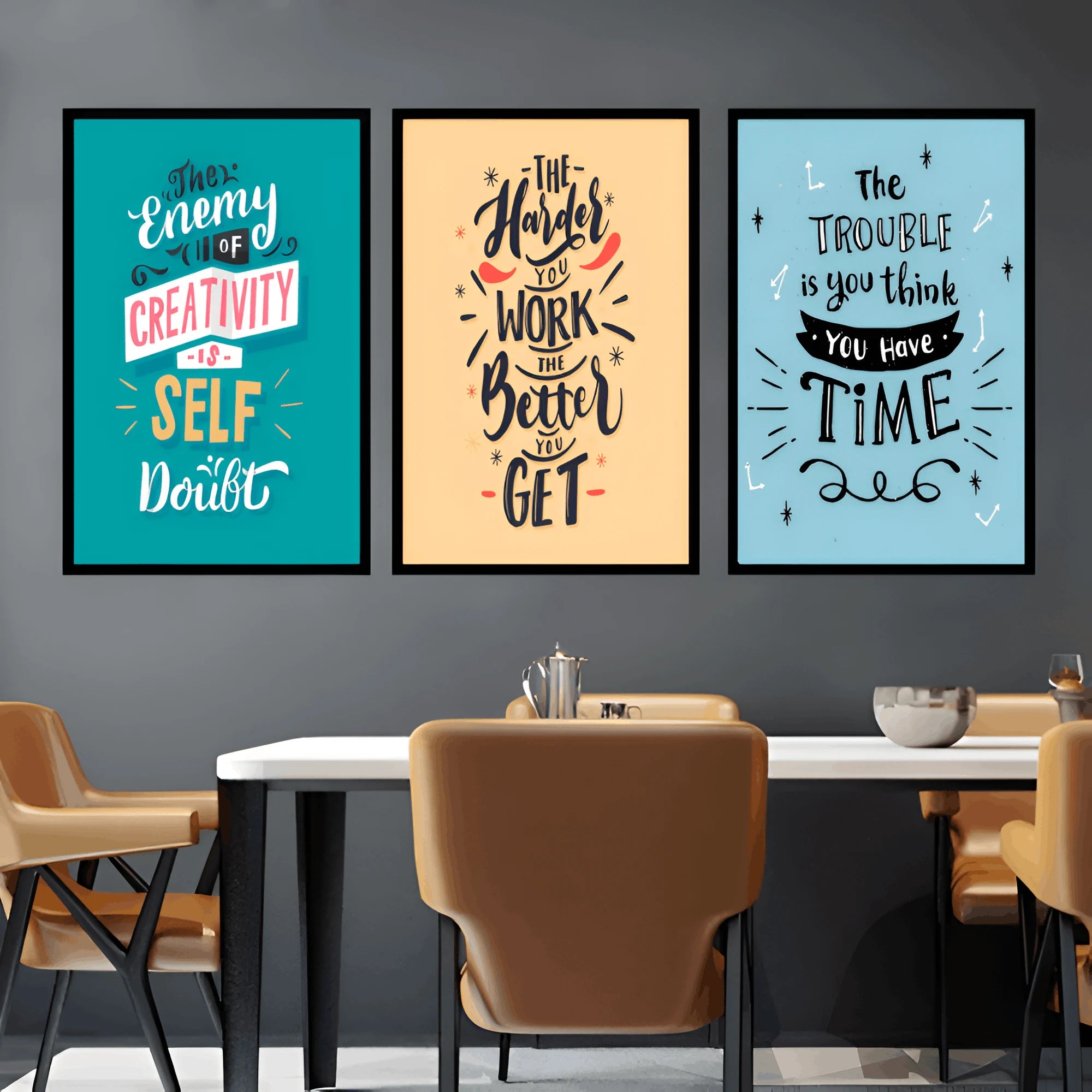 No Excuses | Set of 3 Frames to Ignite Your Hustle