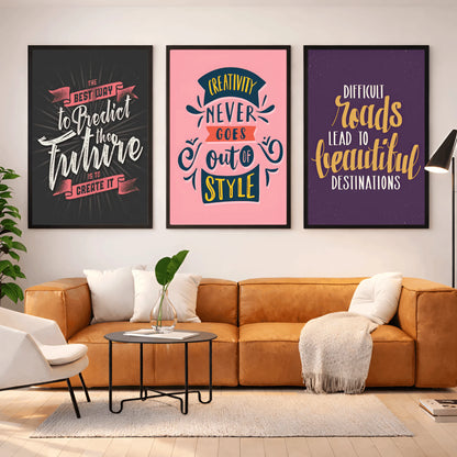 Pursuit of Excellence | Set of 3 Inspirational Frames
