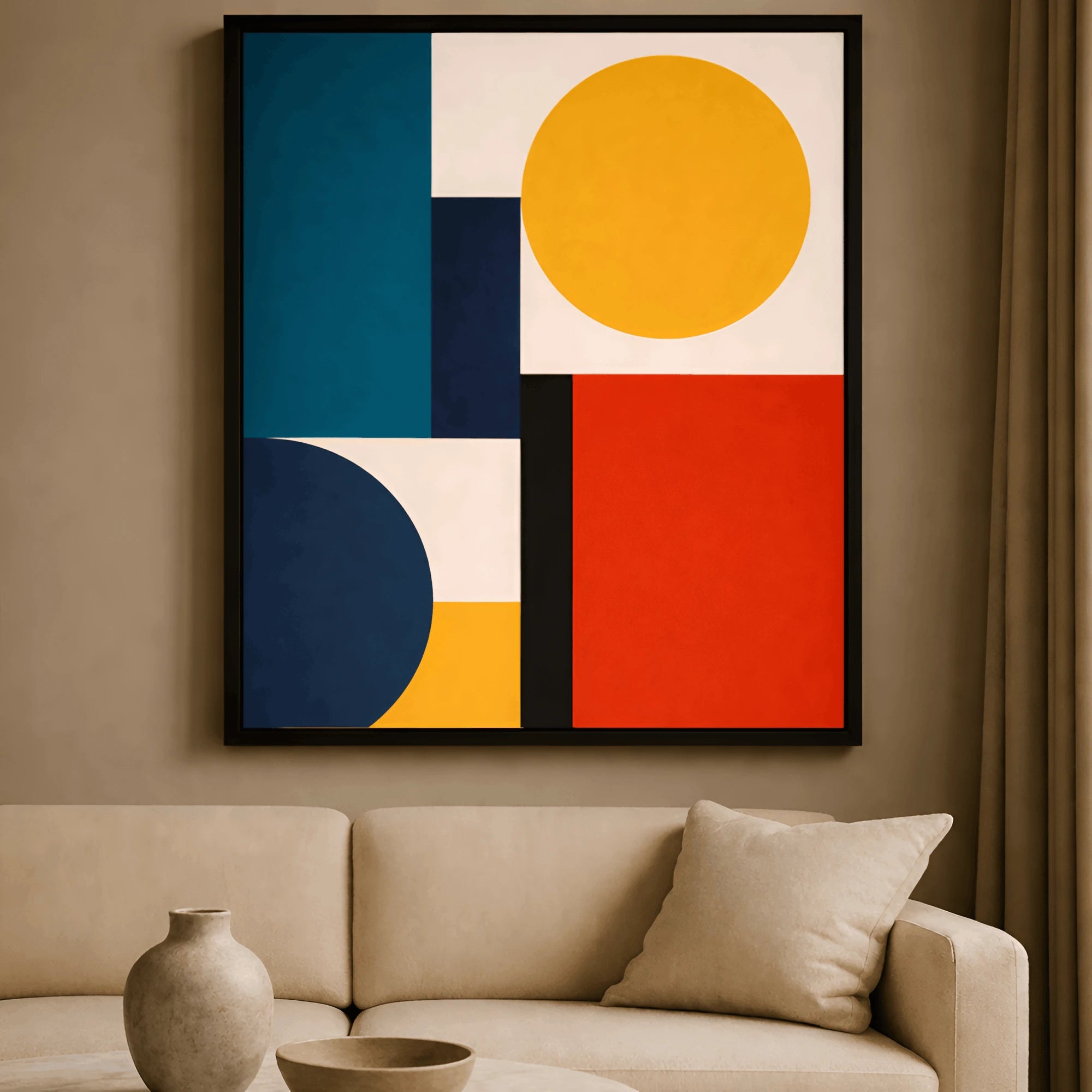 Color Block No.1 – Modern Geometric Abstract Wall Frame