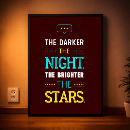 Shine Through the Night | Motivational Wall Art