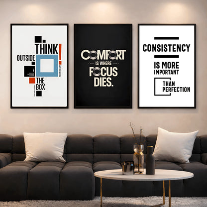 Think. Focus. Repeat. | Bold Quote Frame Set