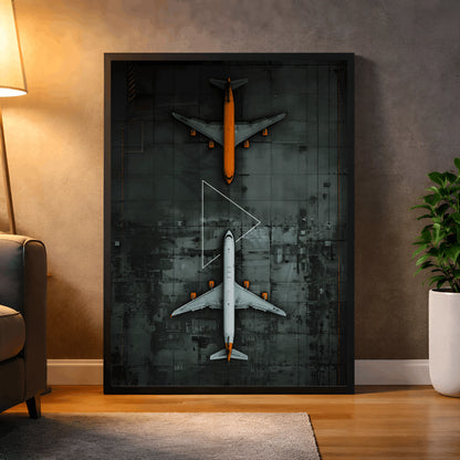 Parallel Runway – Modern Aviation Wall Frame