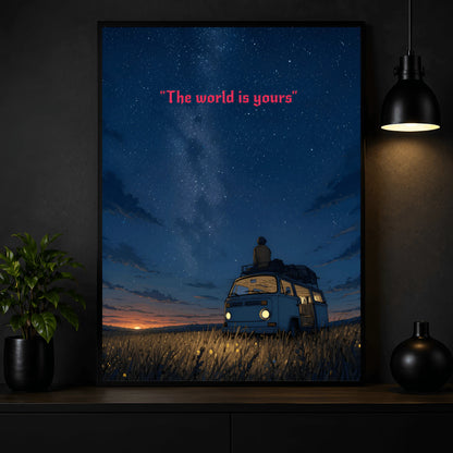 The World Is Yours – Midnight Journey Wall Frame