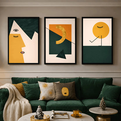 Modern Muse – Artistic Abstract Wall Frames (Set of 3)
