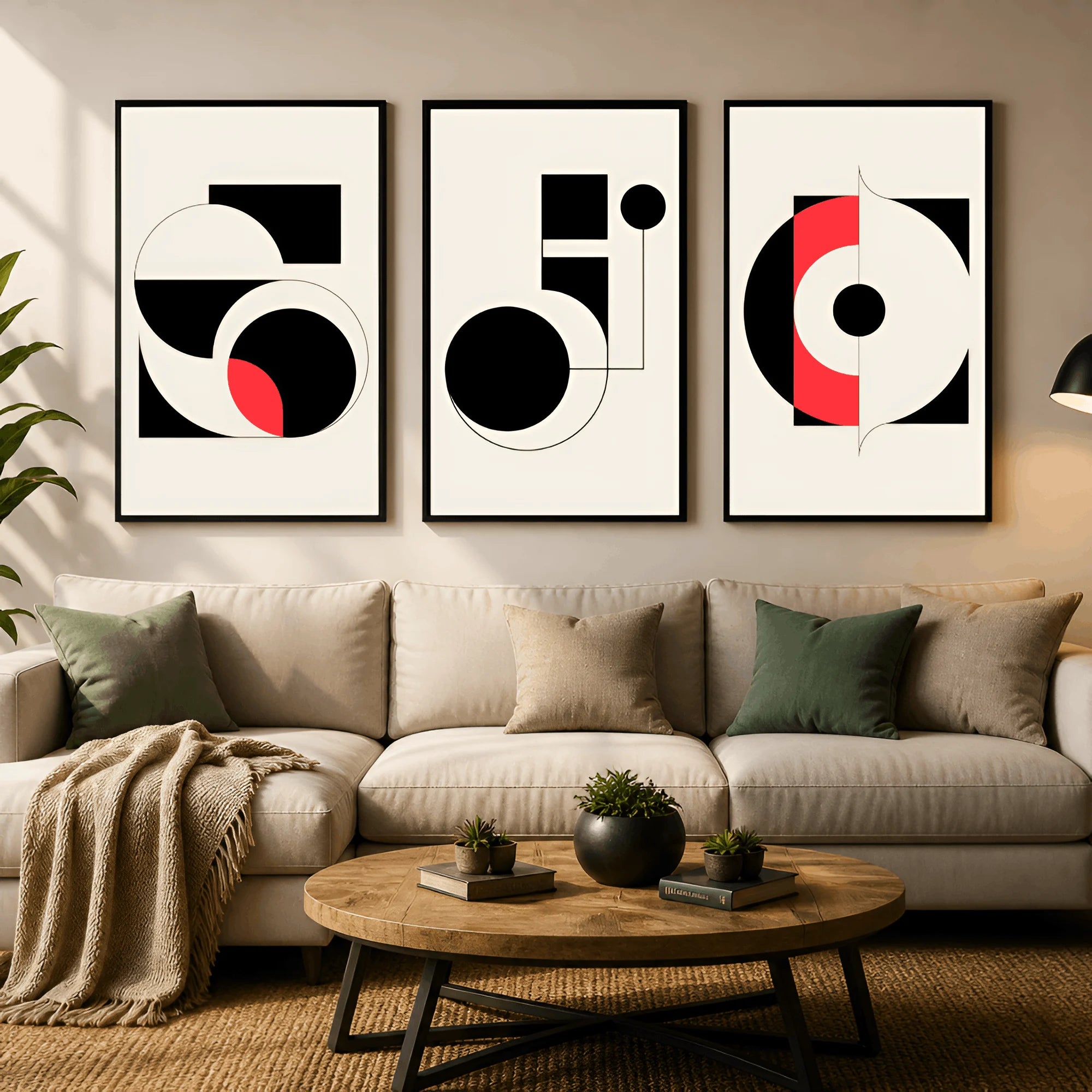 Neo Balance – Luxury Minimal Abstract Wall Frames (Set of 3)