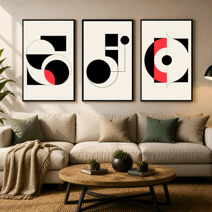 Neo Balance – Luxury Minimal Abstract Wall Frames (Set of 3)