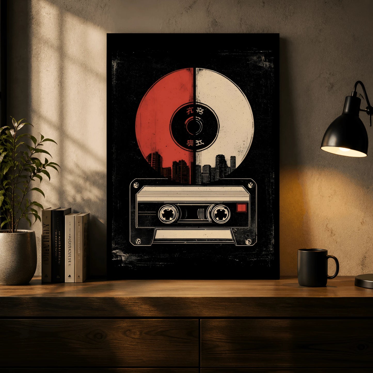 Retro Echo – Vintage Cassette & Vinyl Wall Frame