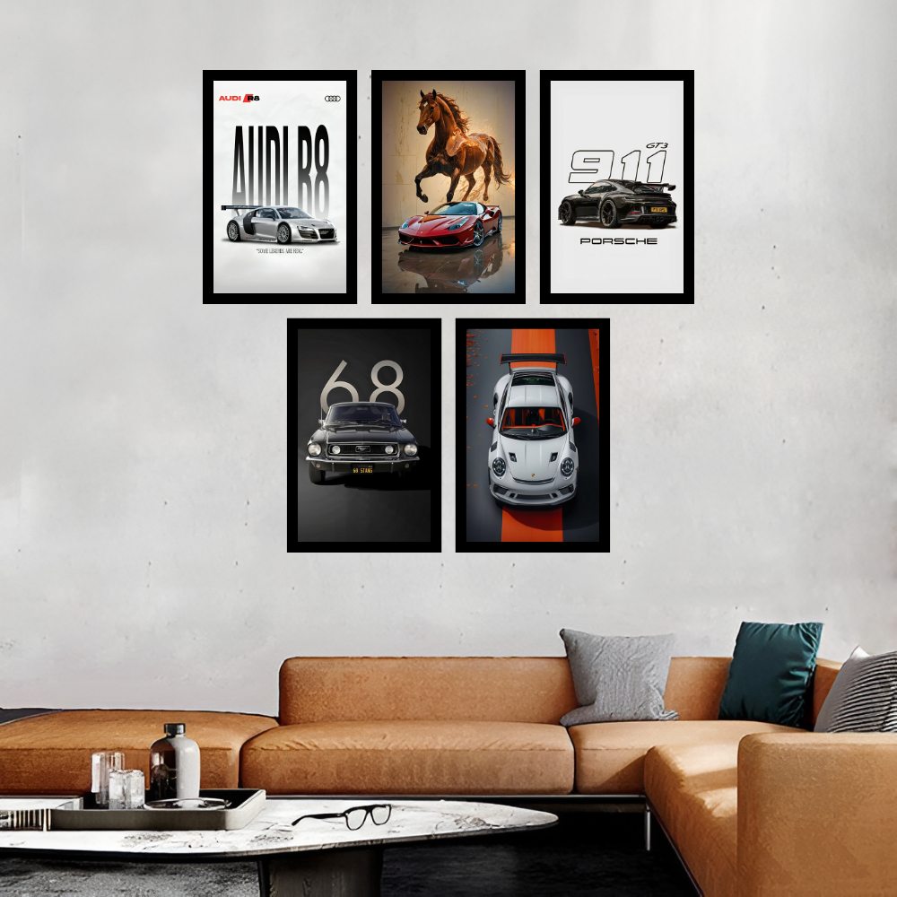 The Art of Speed | Set of 5 Exotic Car Frames