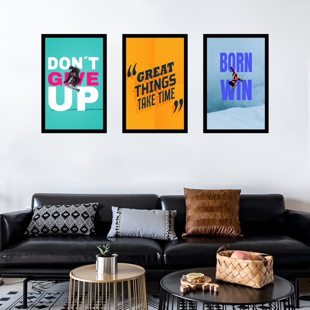 Ignite Your Passion | Set of 3 Motivational Frames