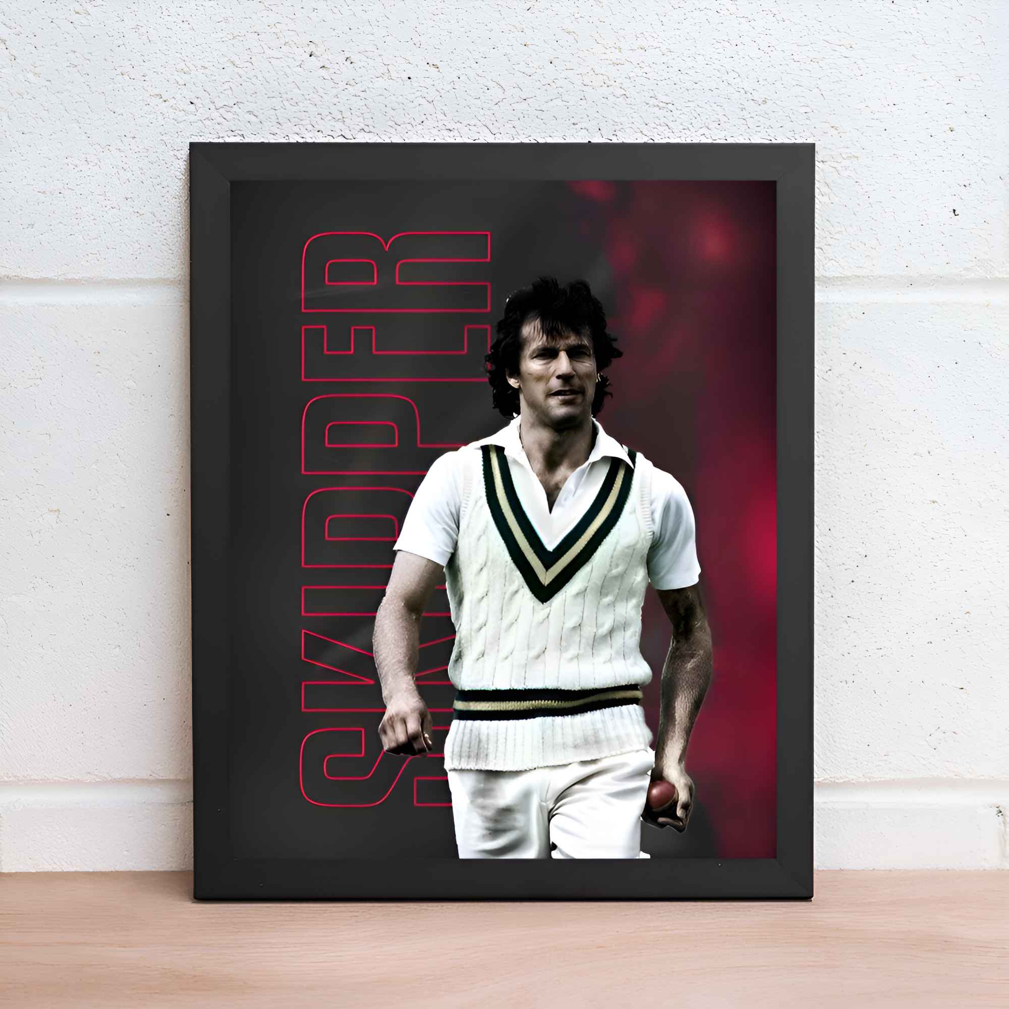 Imran Khan Vintage Cricket Wall Art