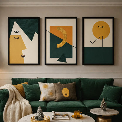 Modern Muse – Artistic Abstract Wall Frames (Set of 3)