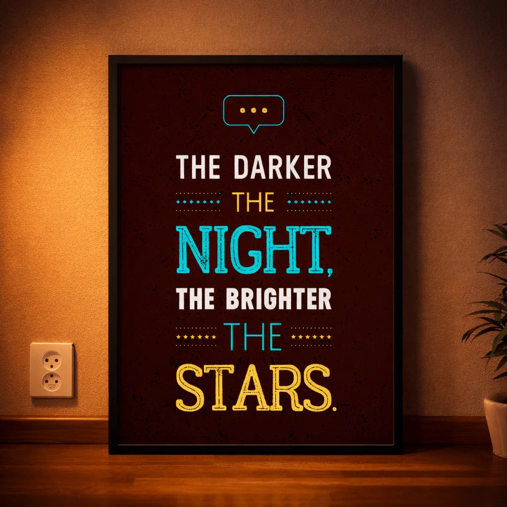 Shine Through the Night | Motivational Wall Art