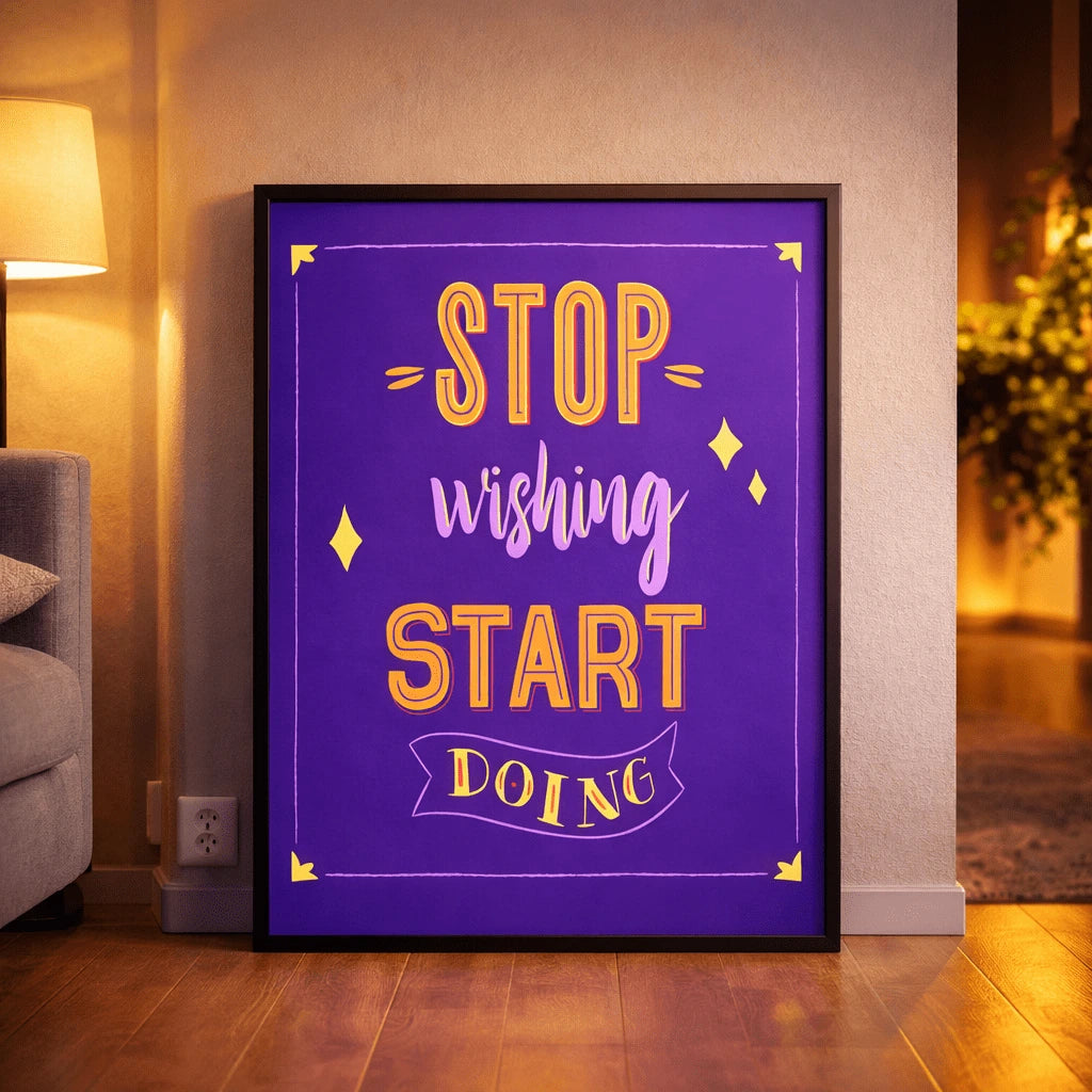 From Wish to Win | Action-Focused Wall Art