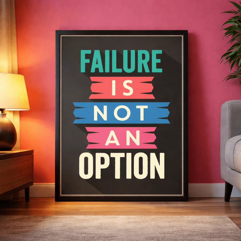 No Room for Failure | Motivational Wall Frame