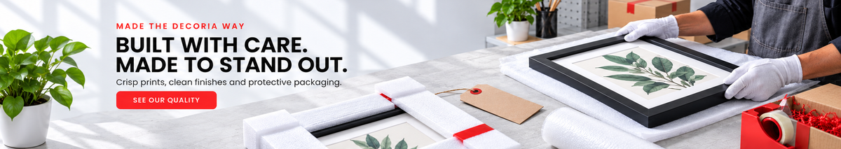 Decoria Frames quality checking and protective packaging